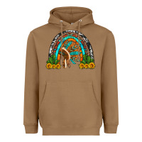 Toasted Coconut indian headdress cactus and sunflowers rainbow Heavyweight Hoodie - Artiststas