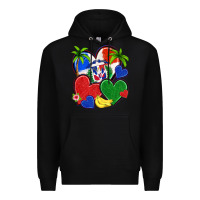 Black dominican repuclic hearts Premium Hoodie - NancyCooperArtShop