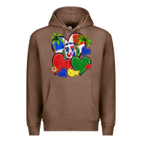 Chestnut dominican repuclic hearts Premium Hoodie - NancyCooperArtShop