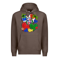 Coffee dominican repuclic hearts Premium Hoodie - NancyCooperArtShop