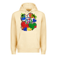 Pina Colada dominican repuclic hearts Premium Hoodie - NancyCooperArtShop