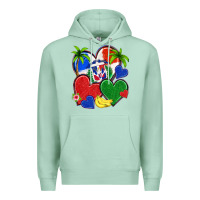 Seafoam dominican repuclic hearts Premium Hoodie - NancyCooperArtShop