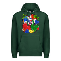 Sports Green dominican repuclic hearts Premium Hoodie - NancyCooperArtShop