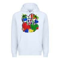 White dominican repuclic hearts Premium Hoodie - NancyCooperArtShop