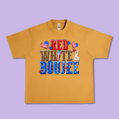 Urban Heavy Tee red white and boujee billie wilder
