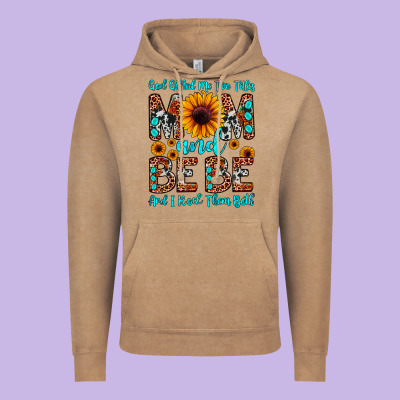 God Gifted Me Two Titles Mom And Bebe  And I Rock Vintage Hoodie Designed By Jahusdesignshop