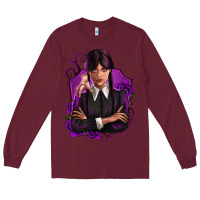 Burgundy wednesday Long Sleeve Tee - Zillion Design Studio