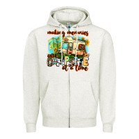 Oatmeal Heather making memories one campsite at a time Zipper Hoodie - AdoDesignShop