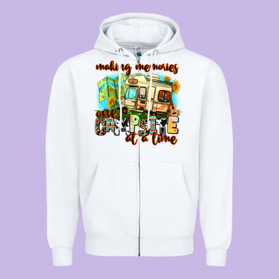 Making Memories One Campsite At A Time Zipper Hoodie Designed By Adodesignshop