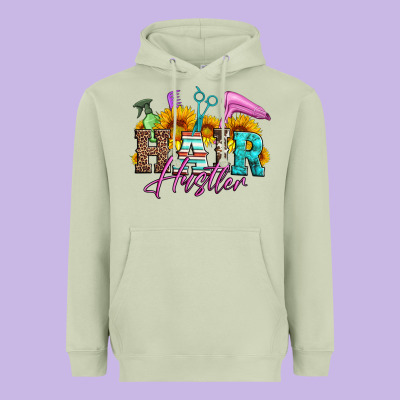 Hair Hustler Hairstylist Heavyweight Hoodie Designed By Artiststas