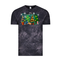 Cloud Black christmas trees with hockey Vintage Tee - Zillion Design Studio