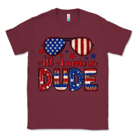 Burgundy All American dude Classic Tee - Neo Western