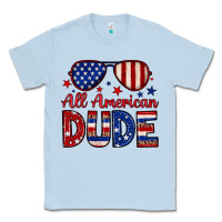 Dusty Blue All American dude Classic Tee - Neo Western