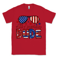 Red All American dude Classic Tee - Neo Western