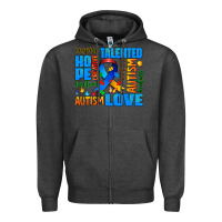 Charcoal Heather autism  words Zipper Hoodie - AdoDesignShop
