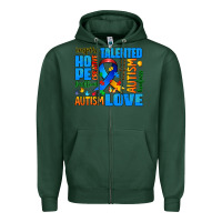 Sports Green autism  words Zipper Hoodie - AdoDesignShop