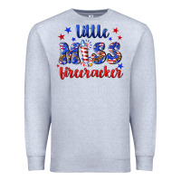 Heather Grey little miss firecracker Premium Sweatshirt - NancyCooperArtShop