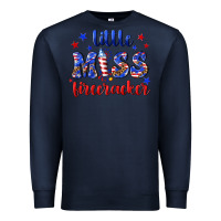 Navy little miss firecracker Premium Sweatshirt - NancyCooperArtShop