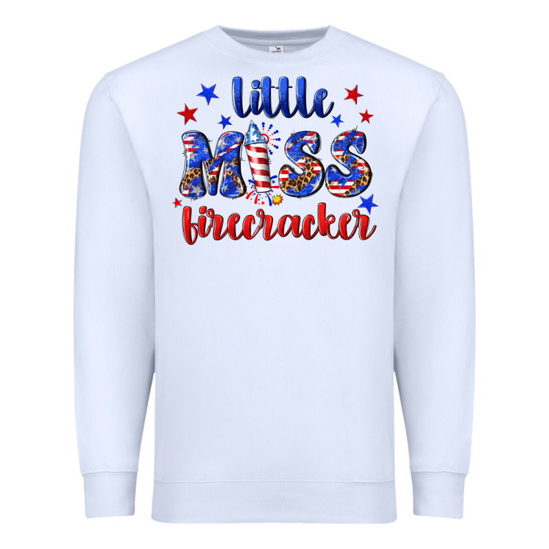 Little Miss Firecracker Premium Sweatshirt by NancyCooperArtShop | Teevron