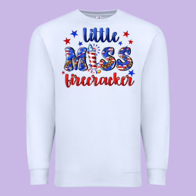 Little Miss Firecracker Premium Sweatshirt Designed By Nancycooperartshop