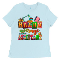Baby Blue nacho average assistant Ladies Tee - AdoDesignShop