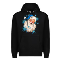 Black winter christmas santa claus Premium Hoodie - MaliasSmallBusiness