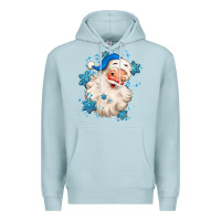 Blue Mist winter christmas santa claus Premium Hoodie - MaliasSmallBusiness