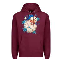 Burgundy winter christmas santa claus Premium Hoodie - MaliasSmallBusiness