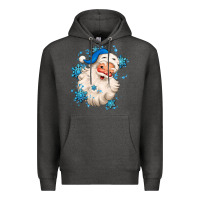 Charcoal Heather winter christmas santa claus Premium Hoodie - MaliasSmallBusiness