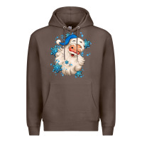 Coffee winter christmas santa claus Premium Hoodie - MaliasSmallBusiness