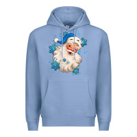 Colony Blue winter christmas santa claus Premium Hoodie - MaliasSmallBusiness