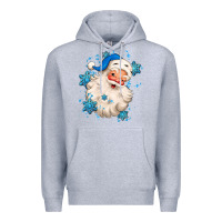 Heather Grey winter christmas santa claus Premium Hoodie - MaliasSmallBusiness