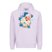 Lilac winter christmas santa claus Premium Hoodie - MaliasSmallBusiness