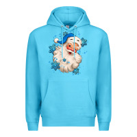 Ocean Blue winter christmas santa claus Premium Hoodie - MaliasSmallBusiness
