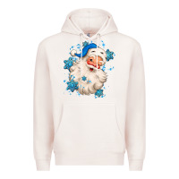 Pale Pink winter christmas santa claus Premium Hoodie - MaliasSmallBusiness