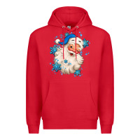Red winter christmas santa claus Premium Hoodie - MaliasSmallBusiness
