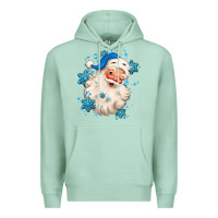 Seafoam winter christmas santa claus Premium Hoodie - MaliasSmallBusiness