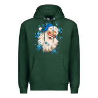 Sports Green winter christmas santa claus Premium Hoodie - MaliasSmallBusiness