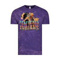 Cloud Purple feathered indians Vintage Tee - texasbilliewilder
