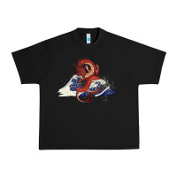Black asian dragon and ocean waves Urban Heavy Tee - RanaPortraitStore
