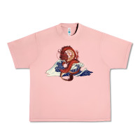 Salmon asian dragon and ocean waves Urban Heavy Tee - RanaPortraitStore