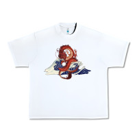White asian dragon and ocean waves Urban Heavy Tee - RanaPortraitStore