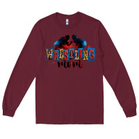 Burgundy wrestling mom Long Sleeve Tee - Zillion Design Studio