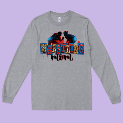 Wrestling Mom Long Sleeve Tee Designed By Zillion Design Studio