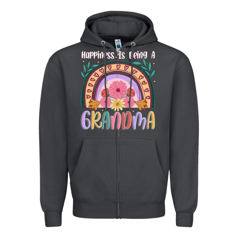 Happiness Is Being A Grandma Zipper Hoodie by JahusDesignShop | Teevron