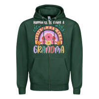Sports Green happiness is being a grandma Zipper Hoodie - JahusDesignShop
