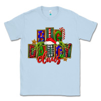 Dusty Blue Christmas big daddy claus Classic Tee - FaDigitalArtStudio