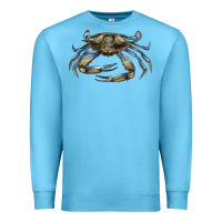 Ocean Blue Crab Premium Sweatshirt - LillyAllenDesigns