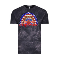 Cloud Black america rainbow Vintage Tee - BarkalooDesign