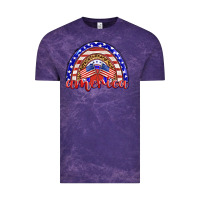 Cloud Purple america rainbow Vintage Tee - BarkalooDesign
